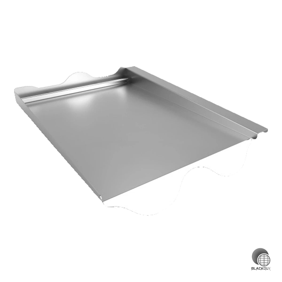 Aluminium-Blechersatzziegel für die Braas Harzer Pfanne – ersetzt einen kompletten Dachziegel und bildet die Basis für eine sichere PV-Montage, speziell ausgelegt für Gebiete mit hohen Schneelasten.