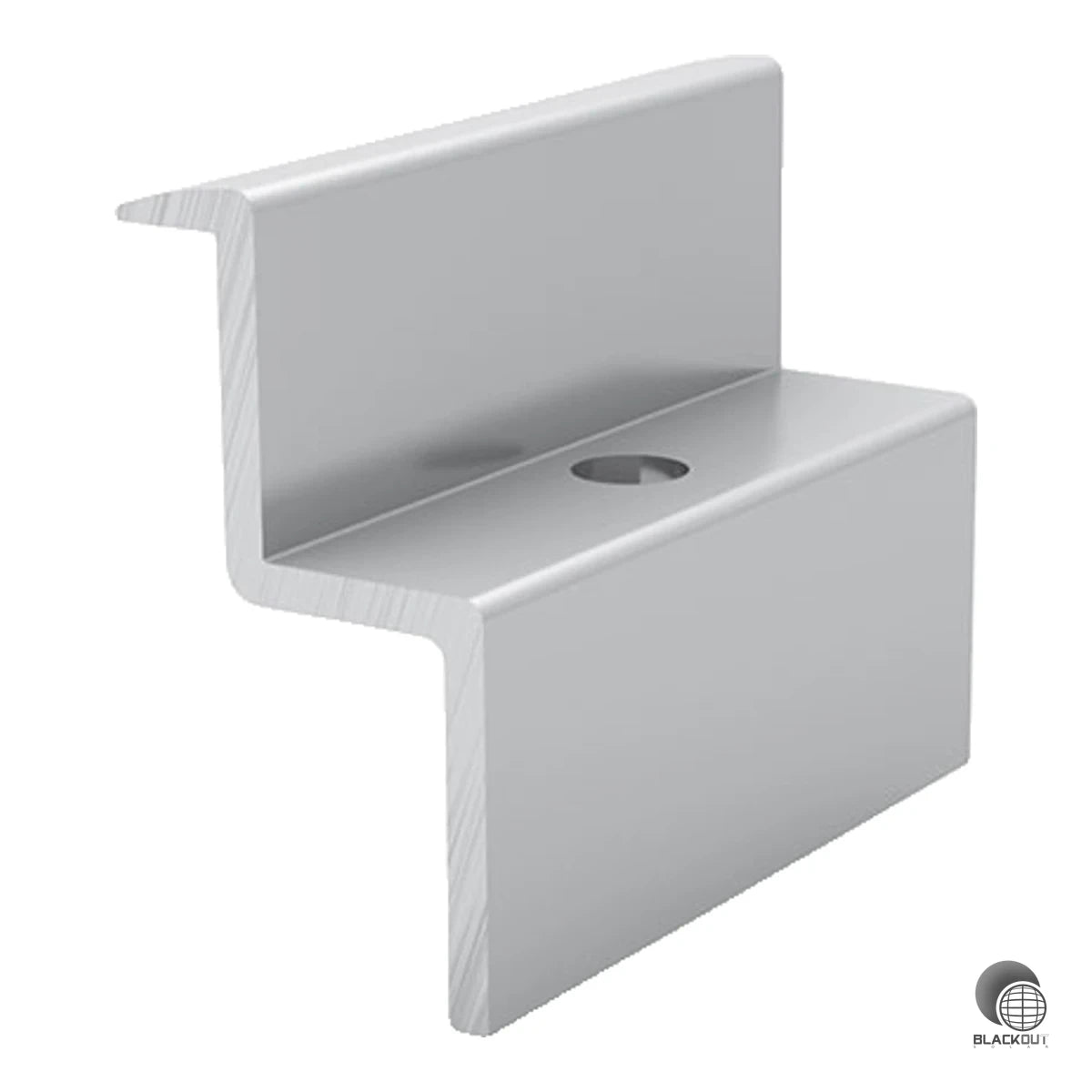 Aluminium-Endklemme zum sicheren Fixieren von Solarmodulen mit 30–31 mm Rahmenhöhe auf K2 Modultrageschienen. Befestigungsmaterial (Zylinderschraube und MK2) ist separat zu bestellen.