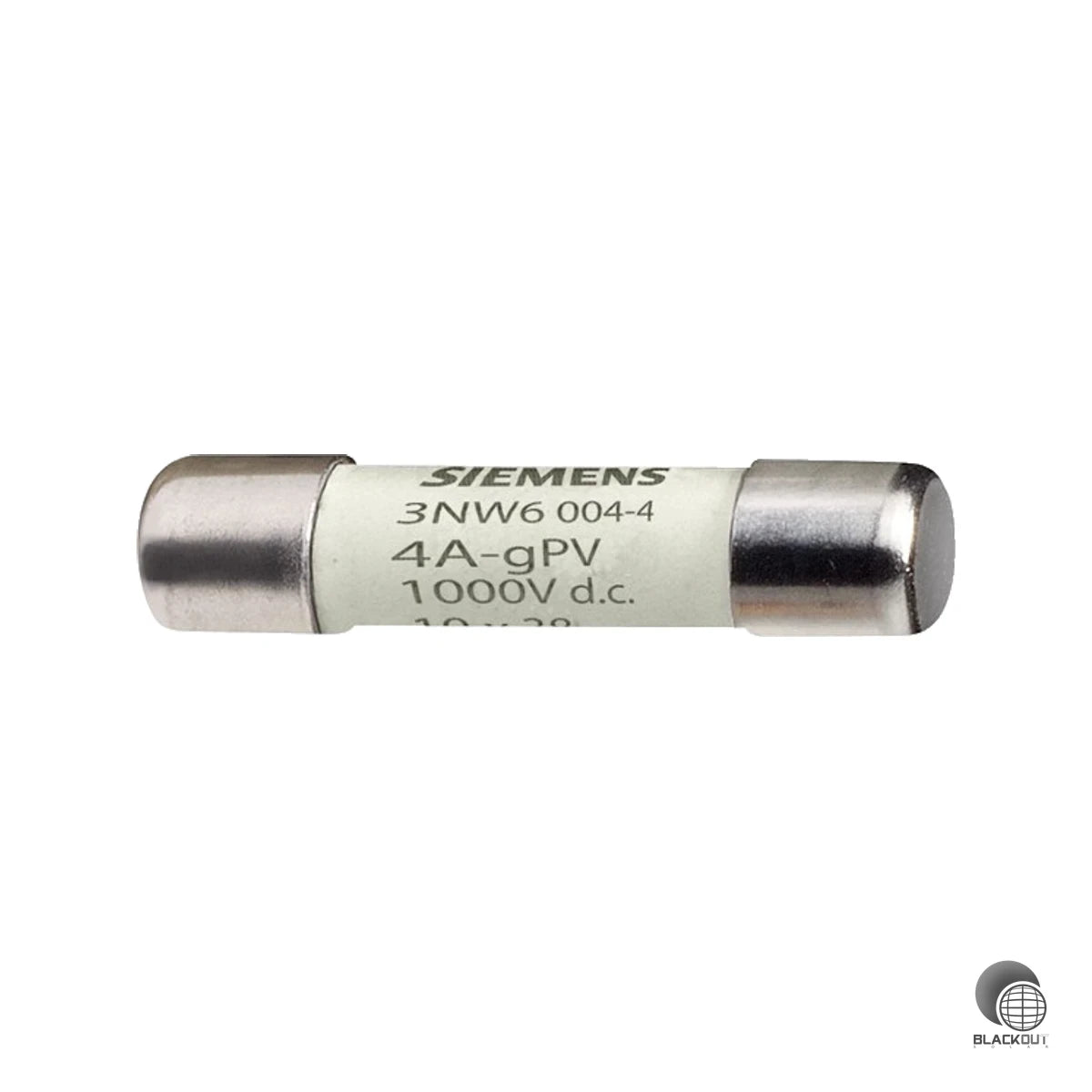 Speziell für Photovoltaikanlagen entwickelter Zylindersicherungseinsatz von Siemens Sentron — schützt PV-Module zuverlässig vor Fehlerströmen und DC-Lichtbögen bis 1000 V.