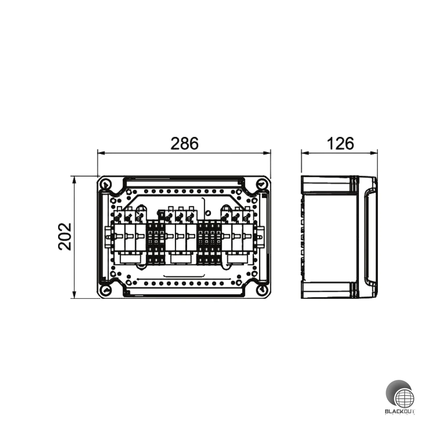 OBO Bettermann Generatoranschlusskasten 3×1 String 1000V DC Typ 2