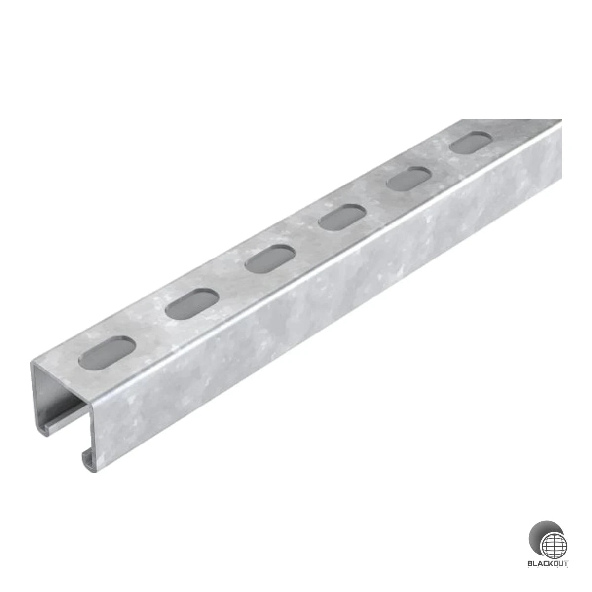 Ankerschiene aus verzinktem Stahl (S235JR) zur Anbindung der SN2-Schiene an einen Dachanker. Profil 41,3 x 41,3 mm, Länge 2552 mm, mit langlebiger Zink-Magnesium-Beschichtung ZM310.