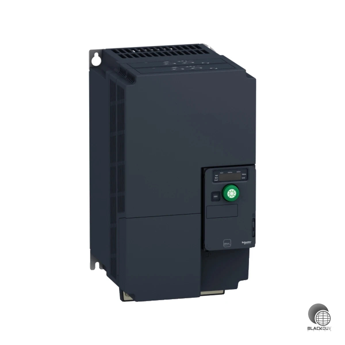 Der Altivar Solar ATV320 ist ein spezialisierter Frequenzumrichter für solargespeiste Pumpenapplikationen mit 11 kW Motorleistung und dreiphasiger Einspeisung — robust, kompakt und kommunikationsfähig.