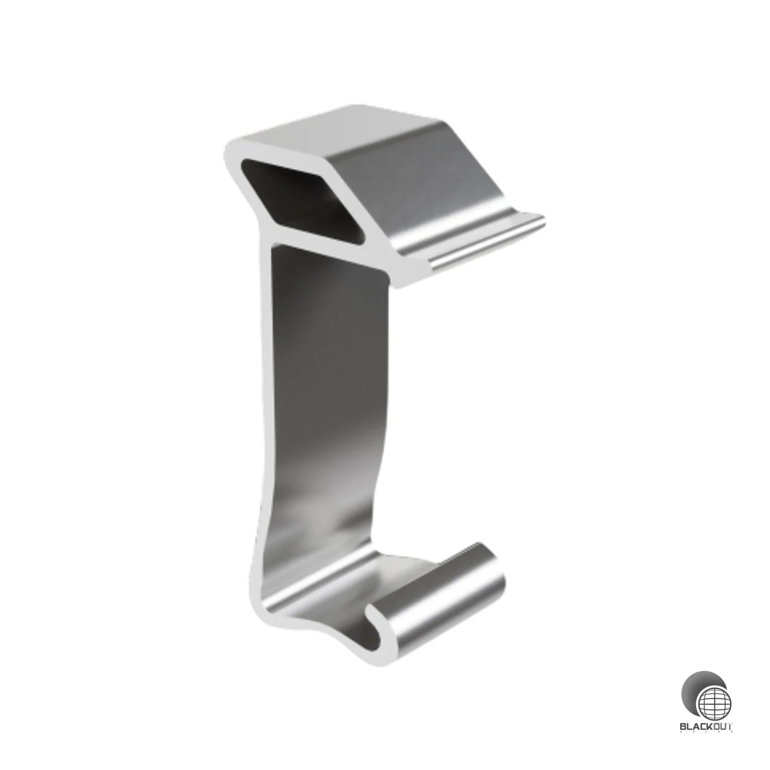 Sicherungselement aus Aluminium für das PREVARIO Solarmontagesystem. Verhindert das Abrutschen von PV-Modulen und wird auf die firstseitige Modulschiene geklemmt.