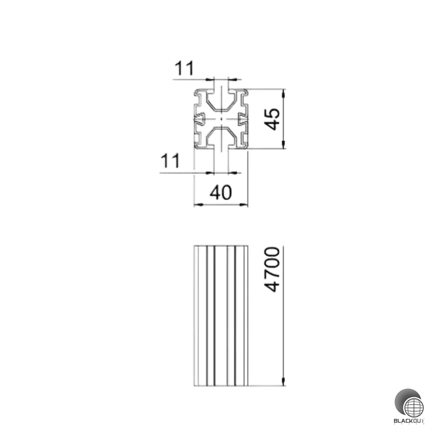 OBO Bettermann Trägerprofil 40×45mm 4700mm für Flach-/Schrägdach