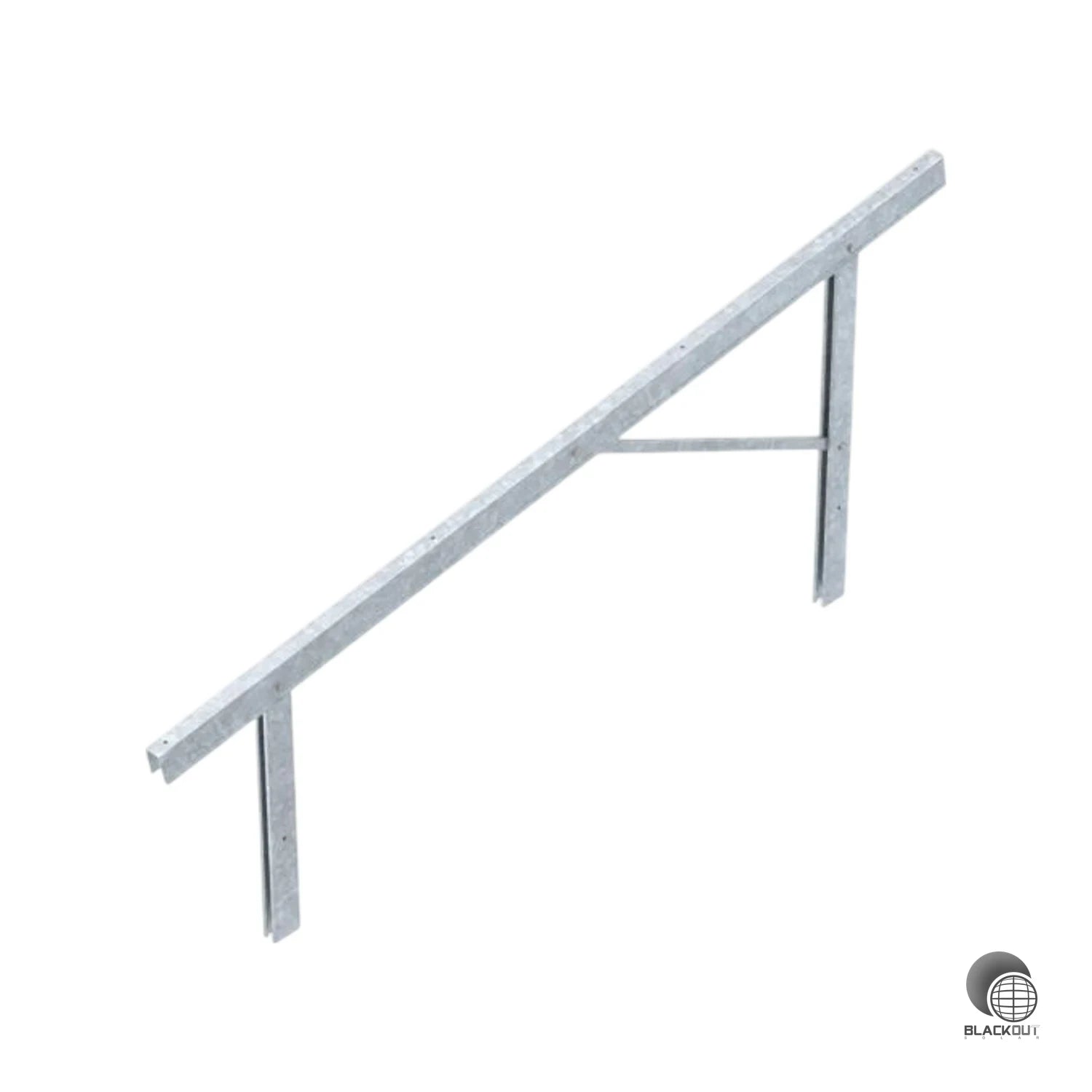 Vormontierter Stahlträger von OBO Bettermann für Photovoltaik-Freiflächensysteme — feuerverzinkt, freistehend und ohne Dachdurchdringung montierbar auf Rammprofilen oder Betonfundament.