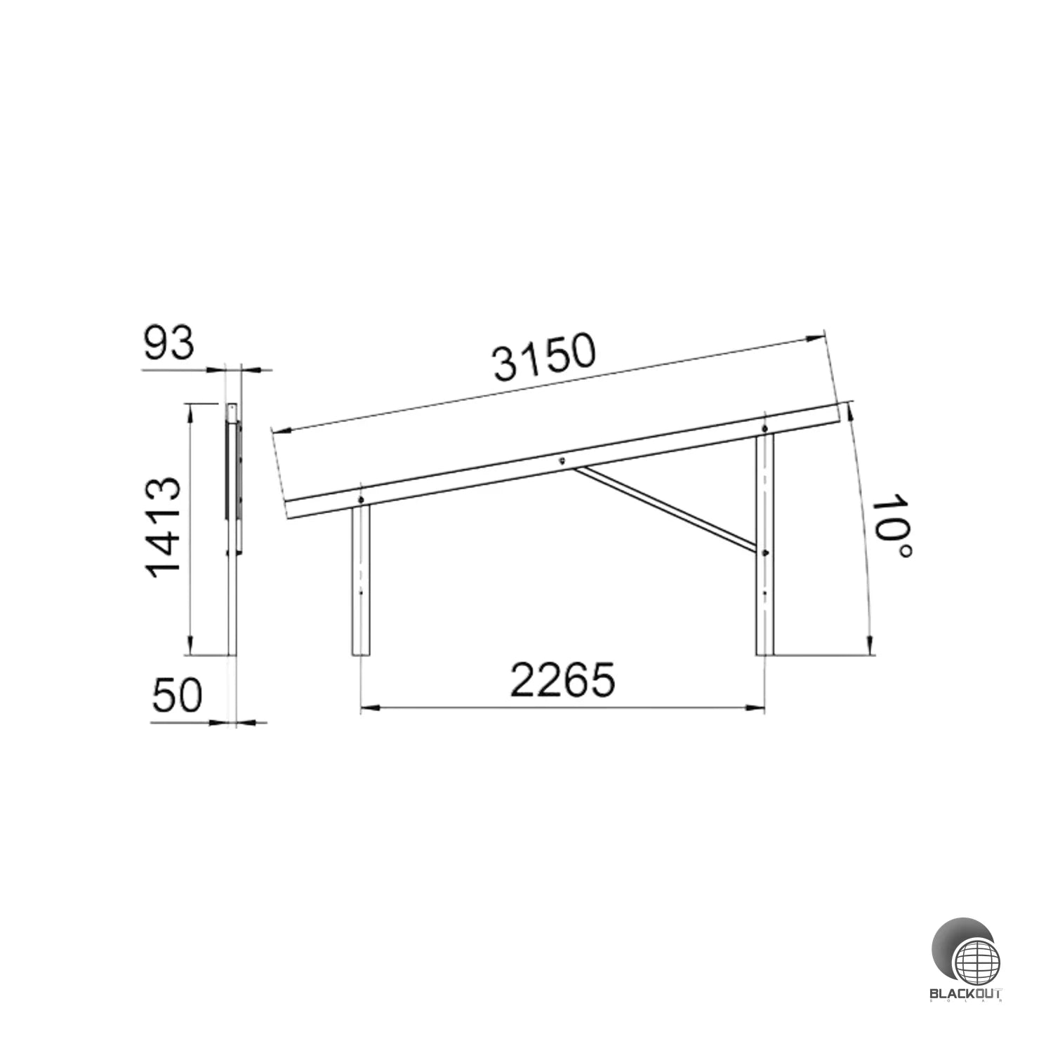 OBO Bettermann Freiflächenträger 3110mm feuerverzinkt
