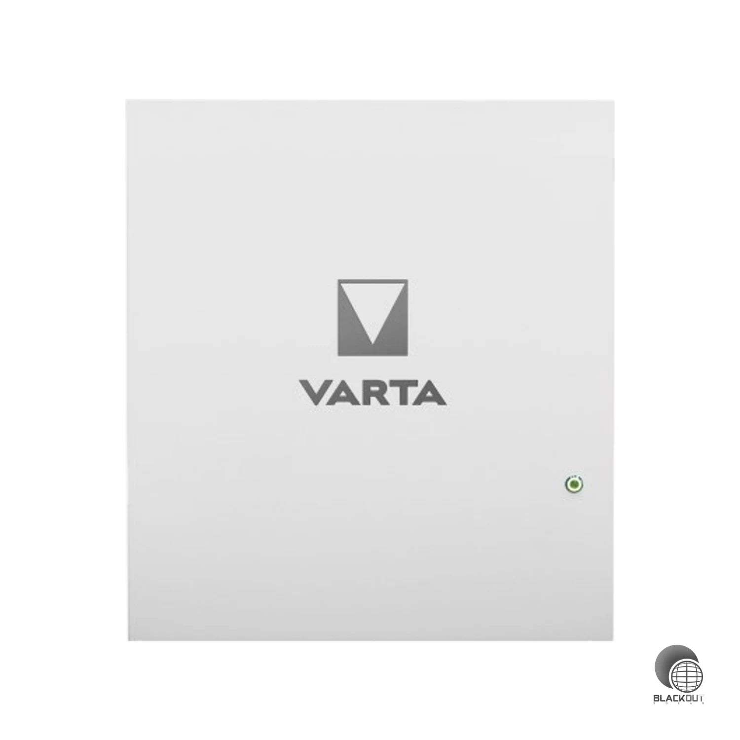 Originalgetreues Dummy-Gehäuse des Varta pulse neo Batteriespeichers — ideal für Messen, Ausstellungen und Schulungszwecke ohne reales Batteriemodul.
