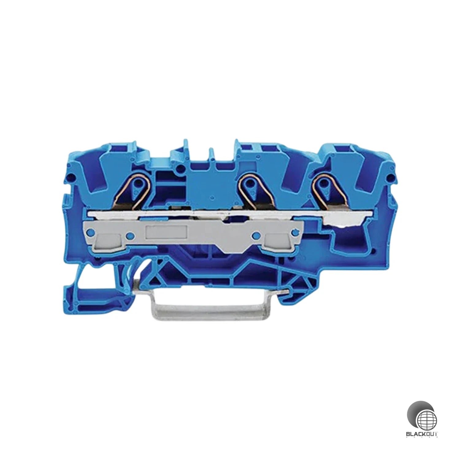 WAGO 3-Leiter-Durchgangsklemme, mit Drücker, 6mm², blau (B2B) 1