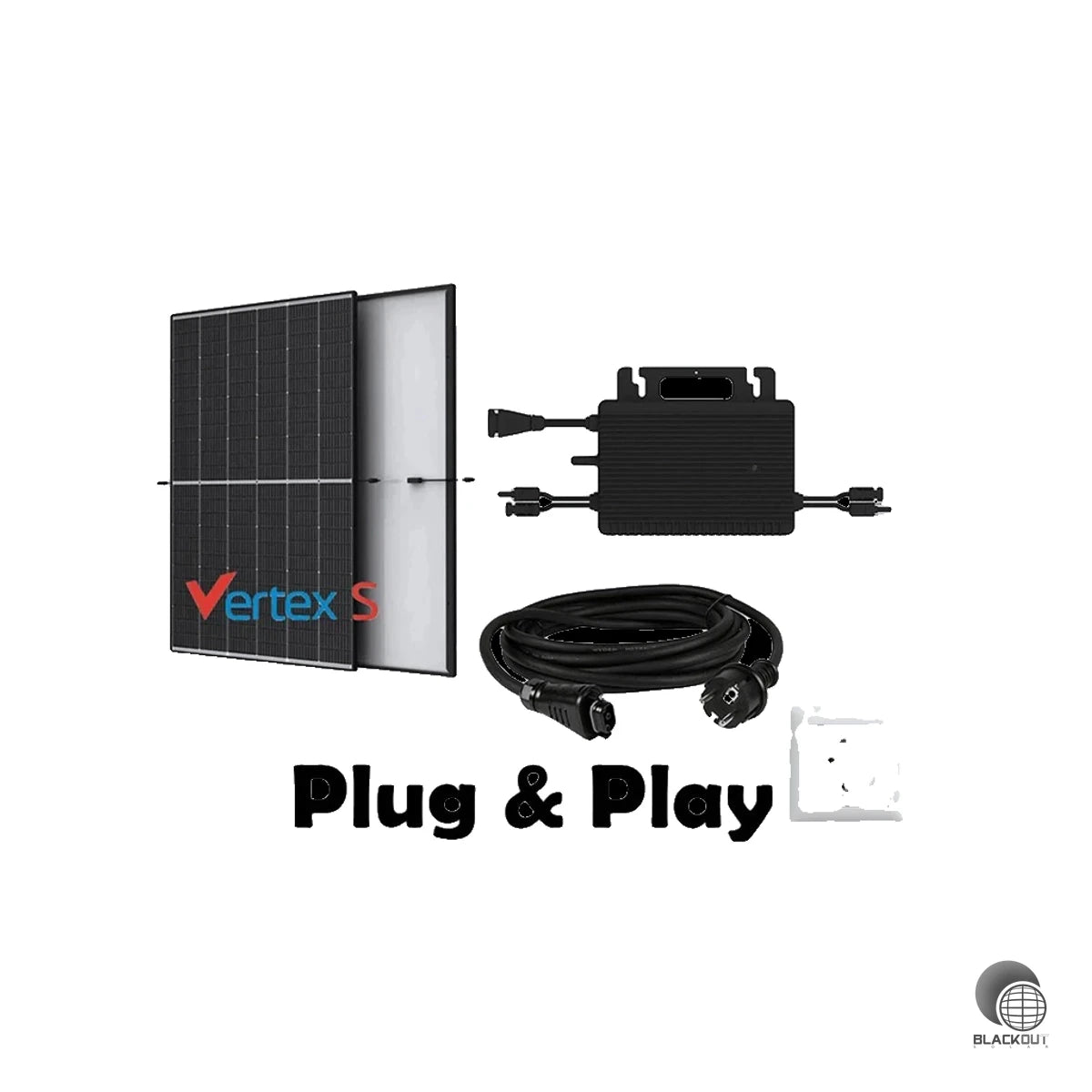 Balkonkraftwerk 910W mit Hoymiles HMS-800W-2T mit WiFi integriert (B2B) 1