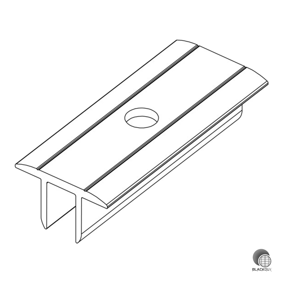 K2 Mittelklemme XS Solo Aluminium für Solarmodule 25–50 mm