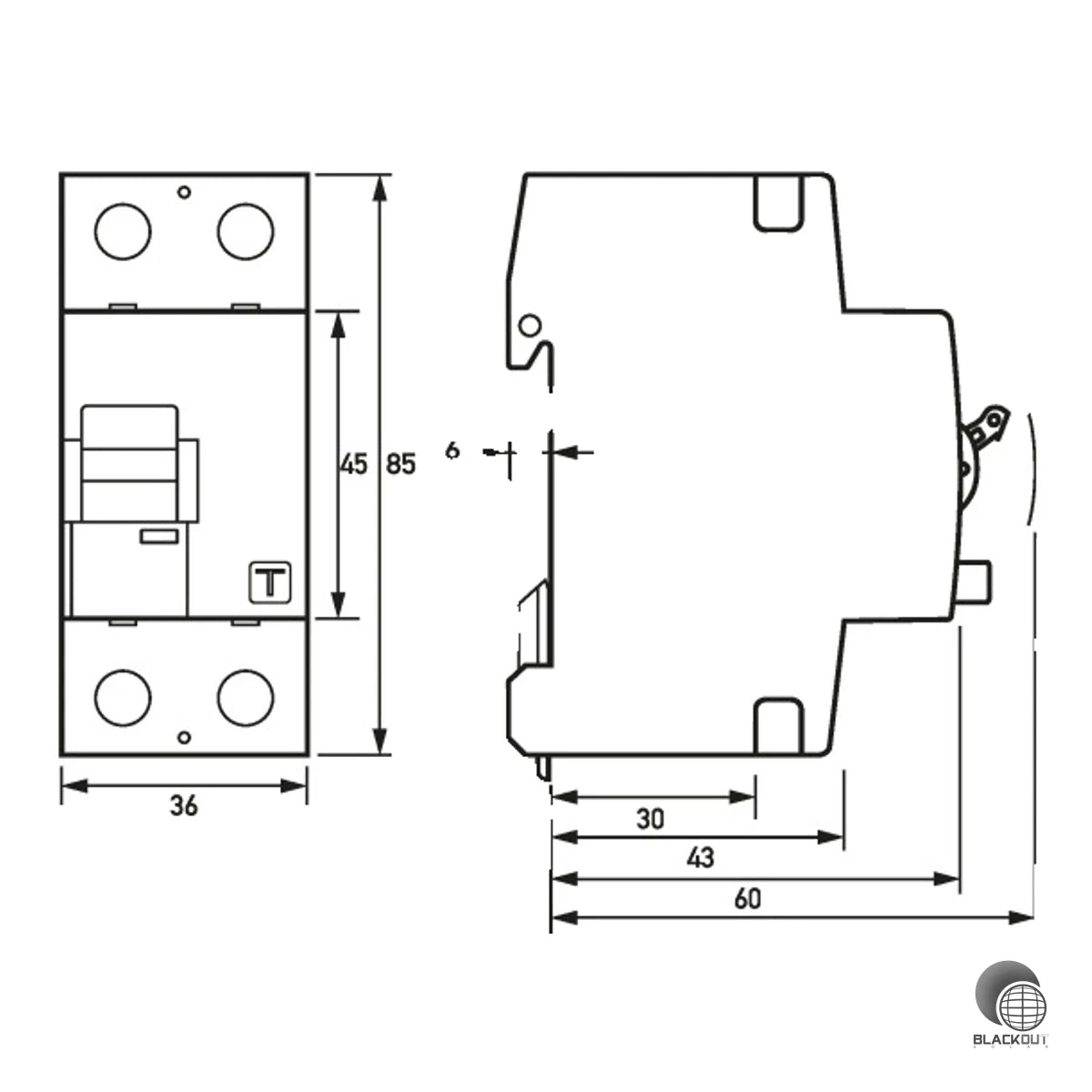 Doepke FI-Schutzschalter Typ B+ 25A 300mA 2p HD PV