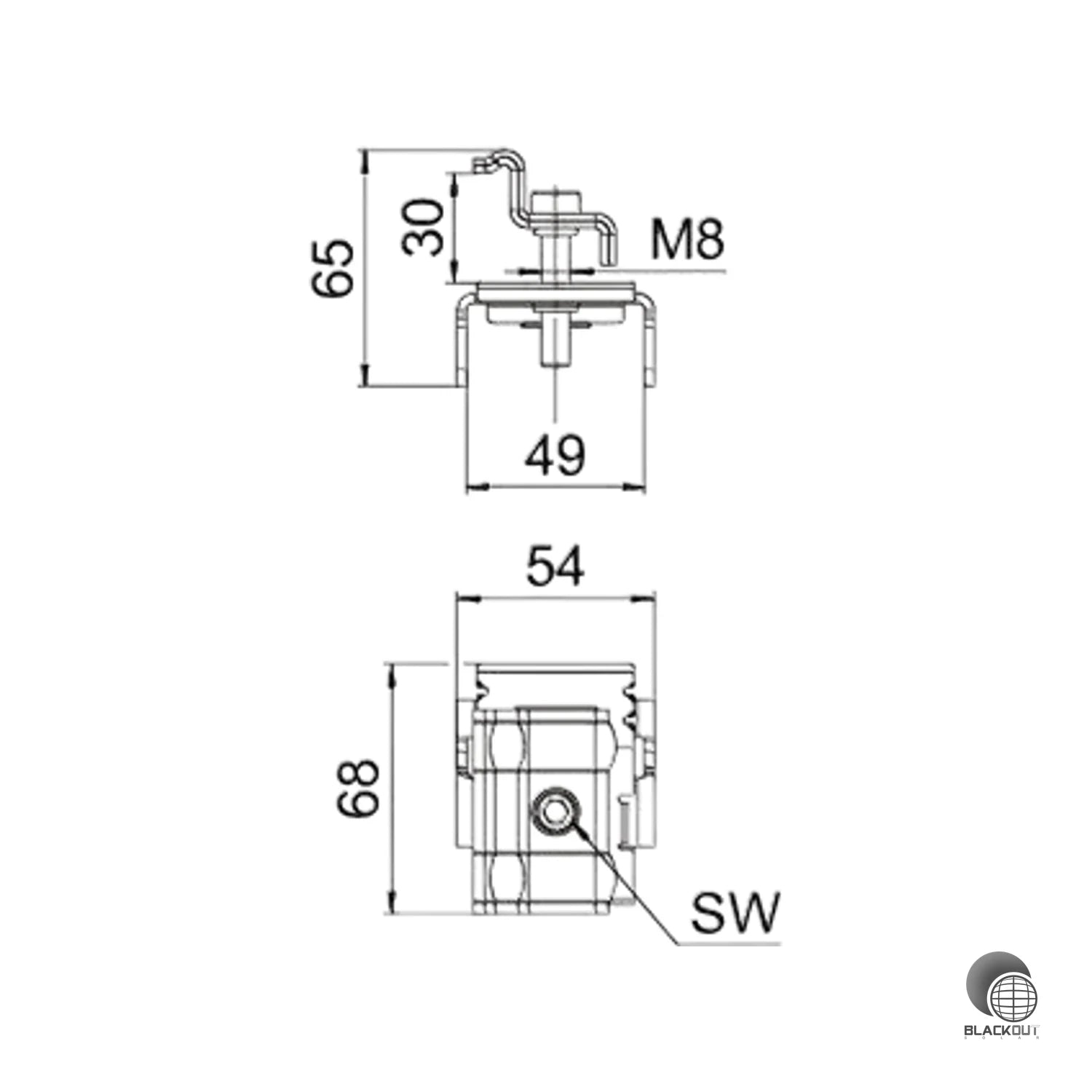 OBO Bettermann Endklemme Freiflächensystem Edelstahl 10 mm