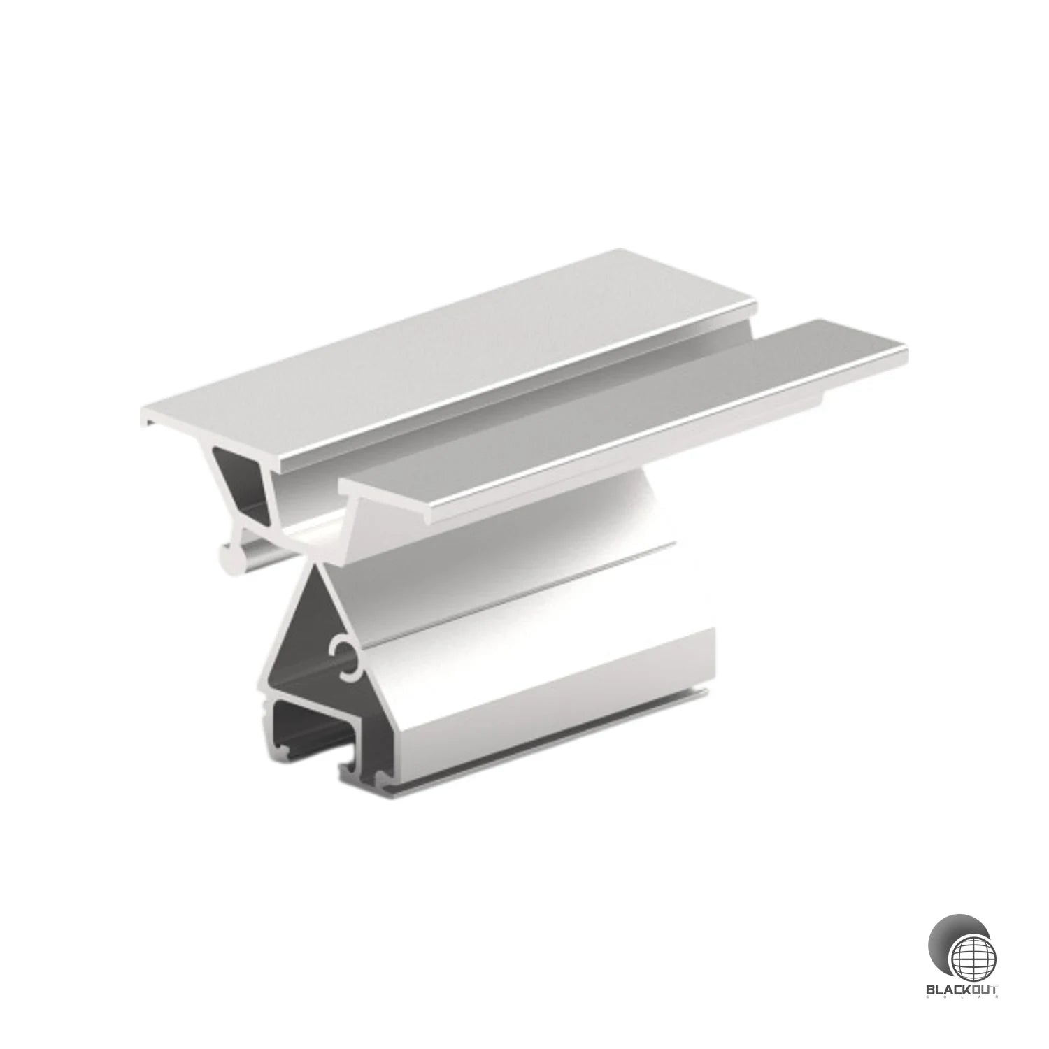 Stufenlos einstellbares Aluminium-Modulauflager für die flexible Winkelausrichtung von PV-Modulen auf Flachdächern und Freiflächen. Nur 0,106 kg Eigengewicht für einfache Montage.