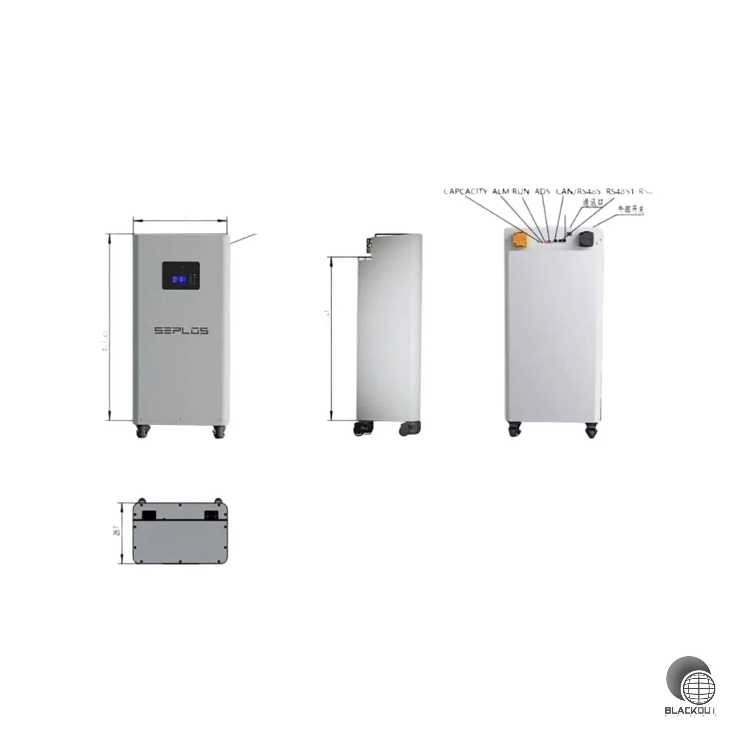 SEPLOS MASON 280L V3.0 mit AKTIV-BALANCER LV 48V 14.3KWH - 280Ah (B2B) 2