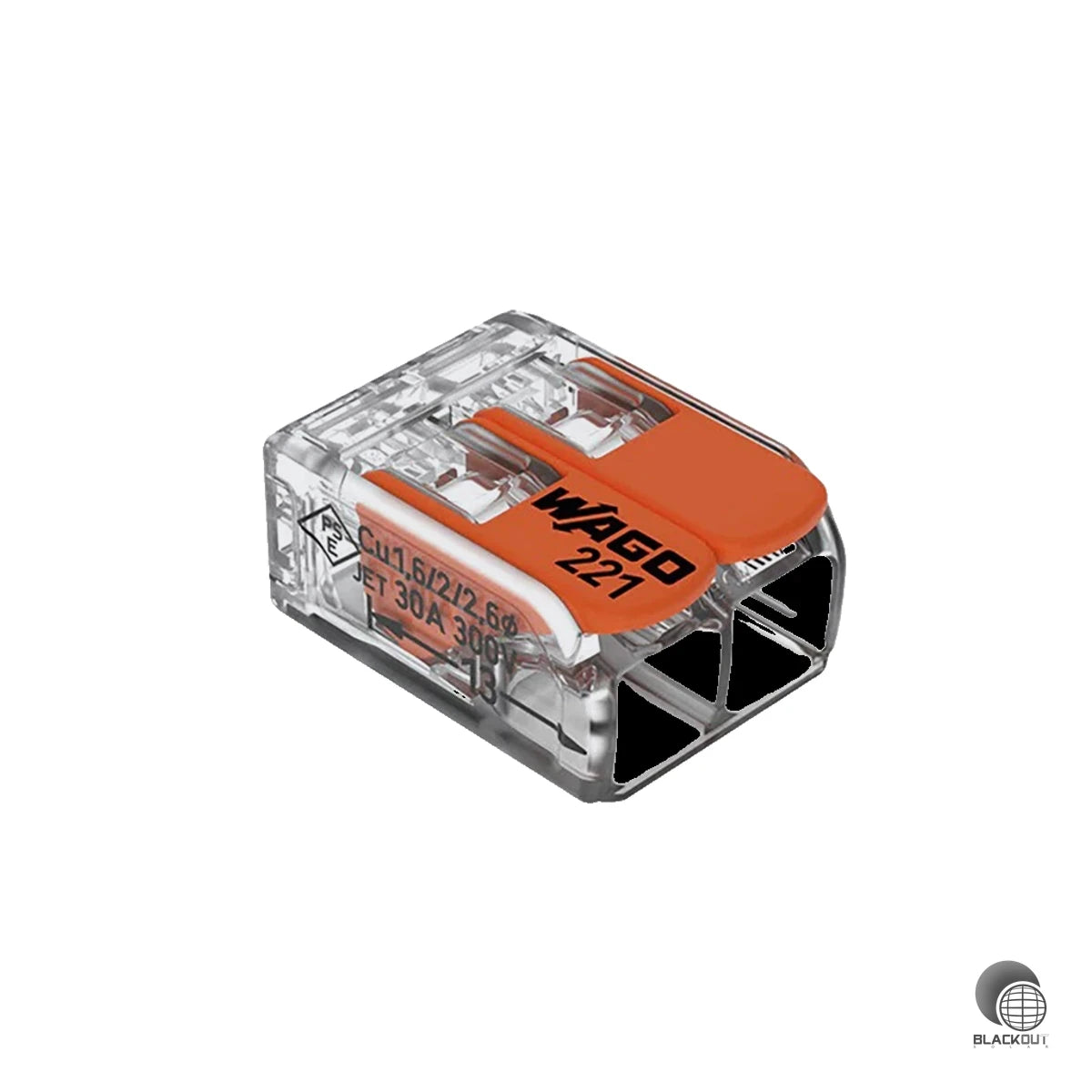 WAGO 2-Leiter-Verbindungsklemme Verbindungsklemme mit Hebeln, für alle Leiterarten, max. 4mm², transparent (B2B) 1