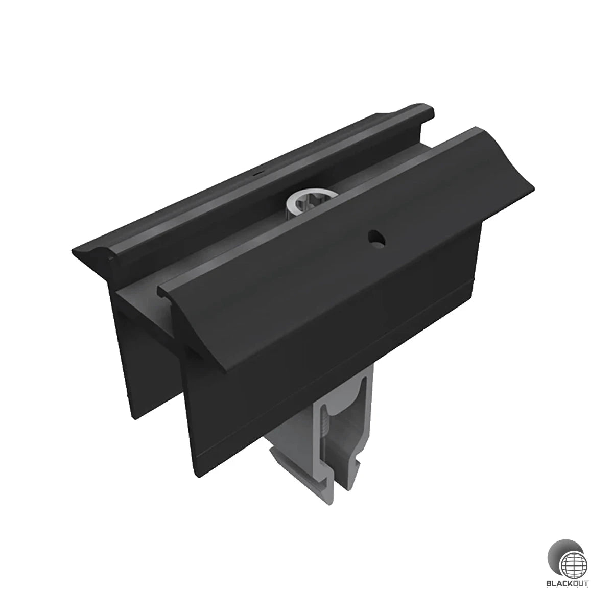 SL Rack Mittelklemme Vario schwarz eloxiert m. Erdung 30 - 50mm (B2B) 1