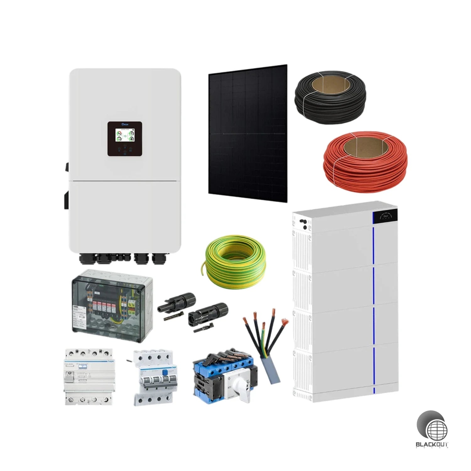 10,80 kWp Komplettanlage Deye AI-W 15,3 kWh Batteriespeicher Deye SUN-10K-SG05LP3-EU Wechselrichter (B2B) 1