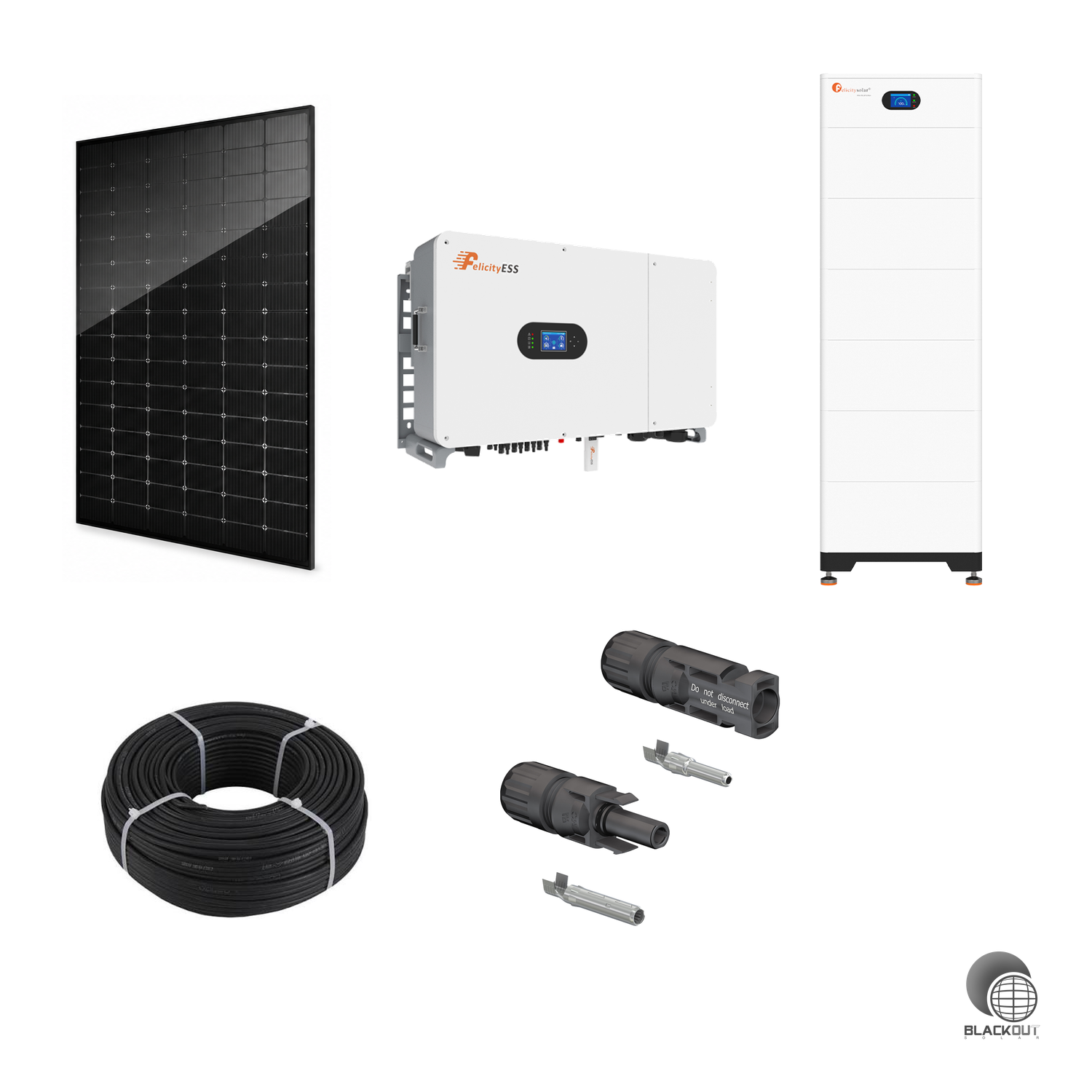 Mr.Mining Hochvolt PV Set S - 16,84kWp Felicity 29,9K Hybridwechselrichter + 30,72kWh Speicher