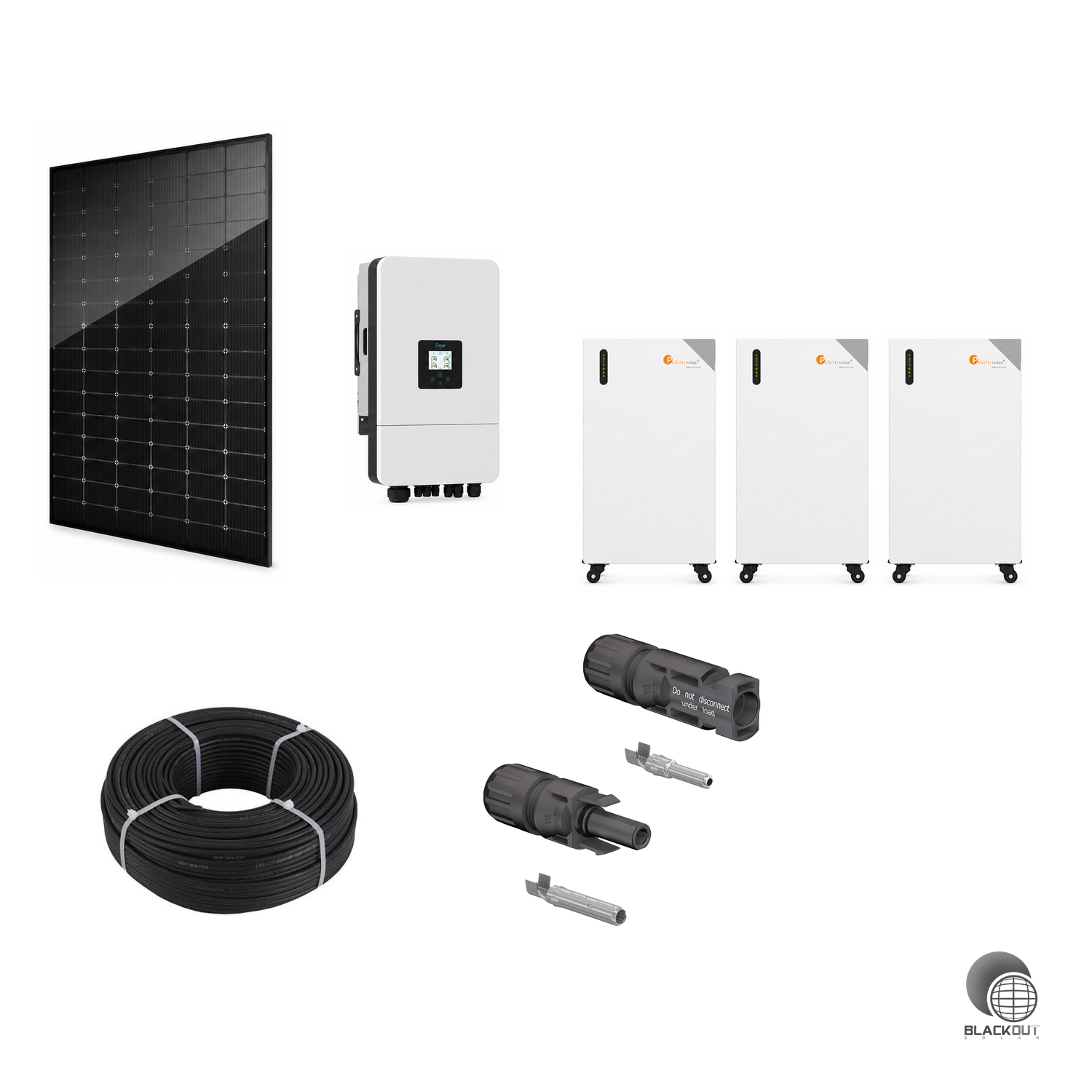 MR.Mining PV SET L - 16,84kWp Modulleistung, 20KW Deye Hybrid, 48kWh Speicher